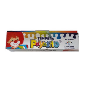 Témpera Payasito – Set de 6 Colores con Pincel y Paleta