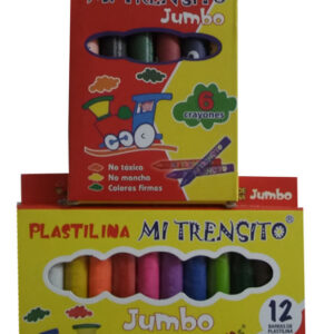 Plastilina Jumbo + Crayón Jumbo Mi Trensito