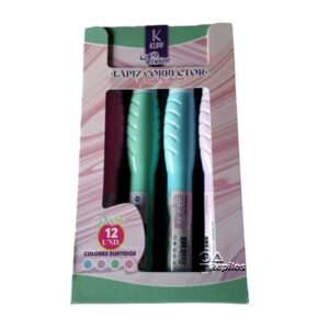 Corrector en Lápiz Klipp Pastel – 7 ml – Pack x12 Unidades – Colores Surtidos Fashion
