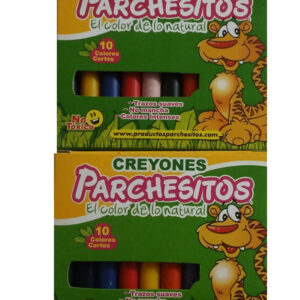 2 cajas crayón corto Parchesitos x10