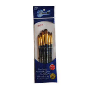 Pincel unicolor estuche x 6 Ref 1073