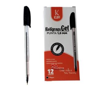 Boligrafo gel med 1.0 negro Klipp