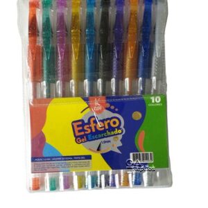 Esfero tapa GEL med 1.0 escarchado Klipp x10