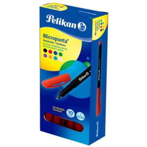 Caja de micropunta rojo x10 Pelikan