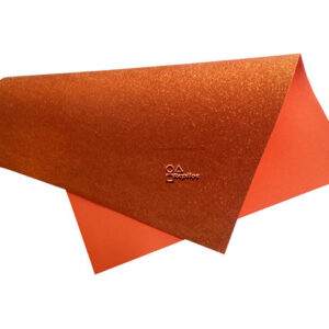 Foami escarchado anaranjado 4 cartas