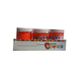 Caja vinilo anaranjado fluorescente 80 gr. x6
