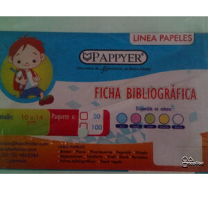 Ficha bibliográfica verde x 100