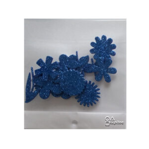 Flores en foami escarchado