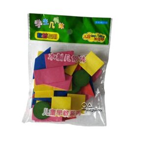 Formas Surtidas de Madera – 50 Piezas de Colores – Figuras Geométricas Didácticas para Niños