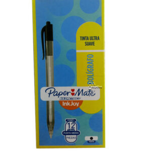 Bolígrafo negro retráctil InkJoy x12