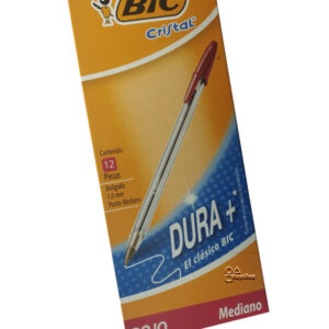 Caja de lapicero rojo Bic
