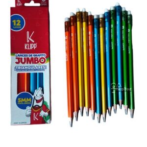 Caja lápices Jumbo de Grafito - Triangulares Klipp - 12 Unidades