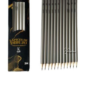 Lápiz de Dibujo 2H Premium Klipp 12 Unidades Hexagonal