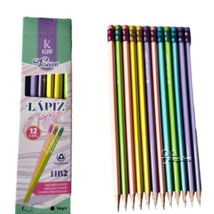 Lápiz Negro HB2 Klipp Fashion - Pack x12