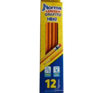 Caja de lápices No2 hexagonal Norma x12