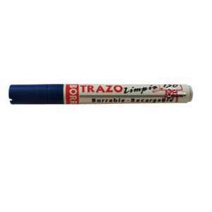Marcador borrable recargable azul
