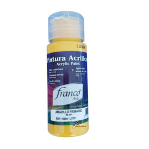 Pintura acrílica al frio amarillo primario