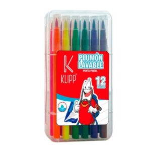 Plumón punta pincel x12