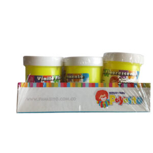 Caja vinilo amarillo fluorescente 80 gr. x6