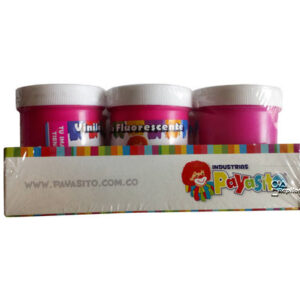 Caja vinilo fucsia fluorescente 80 gr. x6