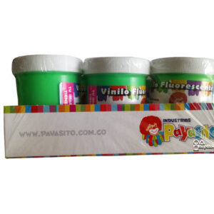 Caja vinilo verde fluorescente 80 gr. x6