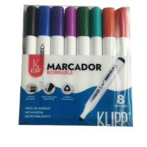Marcador borrable Klipp x8